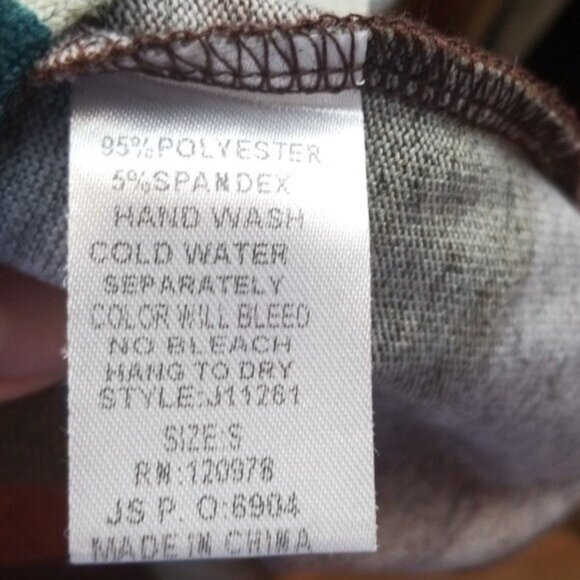 ENTRO Womens Waterfall Cardigan Small Striped Asymmetrical Button Front BOHO - Picture 4 of 4